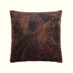 Aurora Black and Red textile design Cushion Cotton Velvet - by GvE&Co (Georgina von Etzdorf and company)