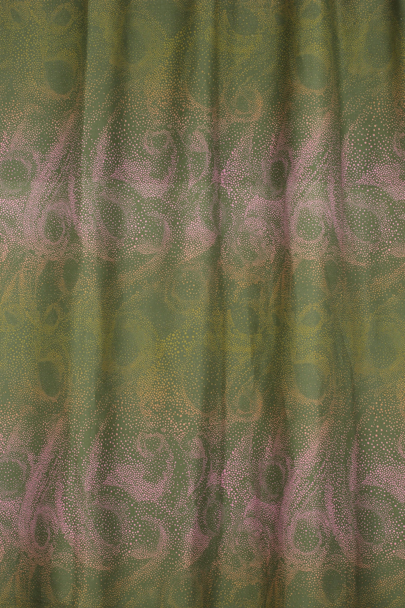 Aurora olive and pink design linen fabric hanging by GvE&Co (Georgina von Etzdorf)