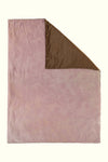 Aurora design dusty pink silk velvet with cotton velvet backed throw by GvE&Co (Georgina von Etzdorf and co).