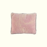 Aurora design dusty pink in silk velvet cotton velvet backed travel cushion by GvE&Co