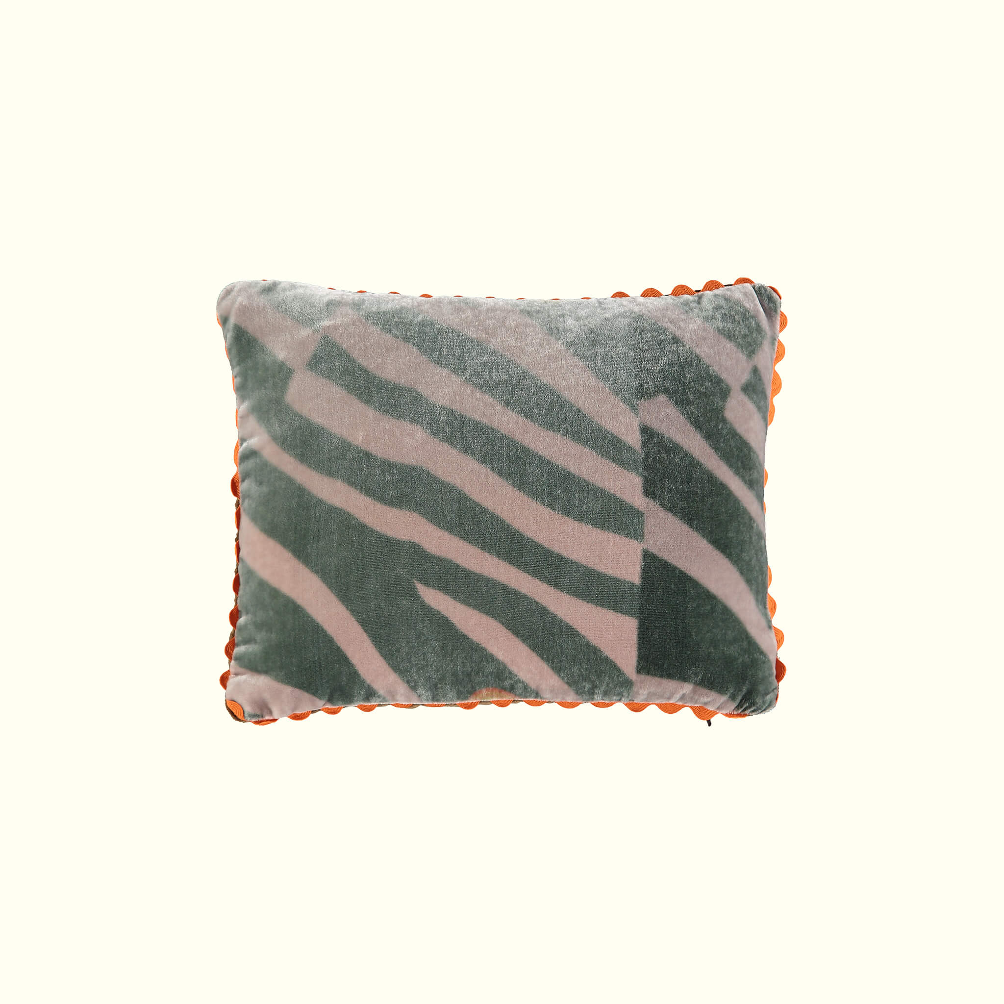 Dune olive in silk velvet travel cushion - GvE&Co